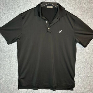 Peter Millar Black Performance Golf Polo Shirt  Sz: M